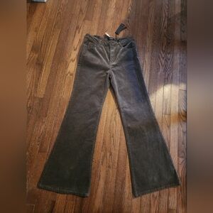 NWT- Women's Flared Olive  Corduroy Pants